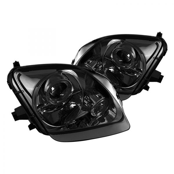 Spyder® - Chrome/Smoke LED Halo Projector Headlights, Honda Prelude