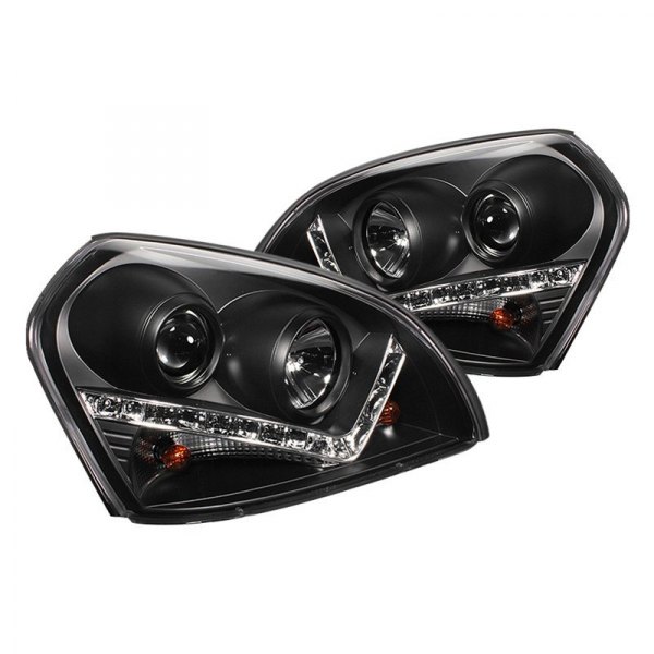 Spyder® - Black Projector Headlights with Parking LEDs, Hyundai Tucson