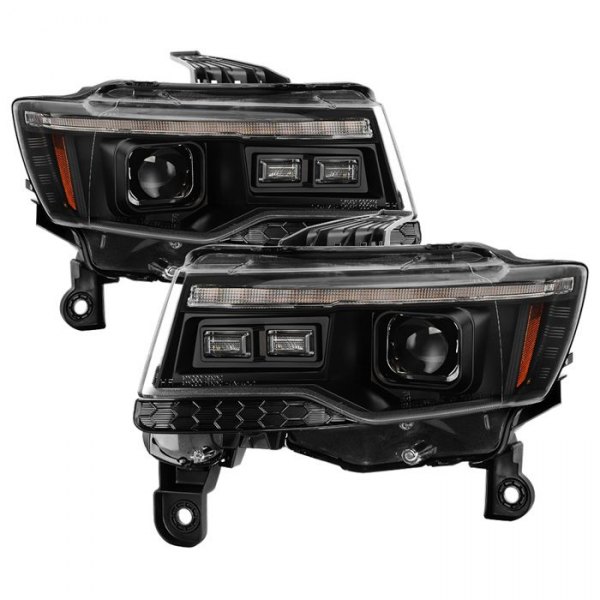 Spyder® - Driver and Passenger Side Black Switchback Light Tube LED Headlights
