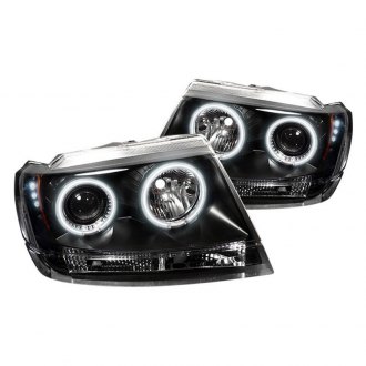 Spyder® - Black Halo Projector Headlights with Parking LEDs