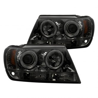 Spyder® - Chrome/Smoke Halo Projector Headlights with Parking LEDs