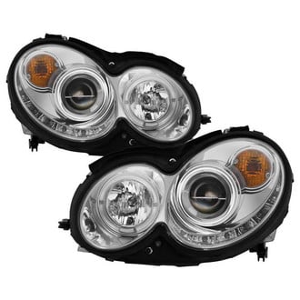 Spyder® - Signature Series Driver and Passenger Side Chrome Halo Projector Headlights with Parking LEDs