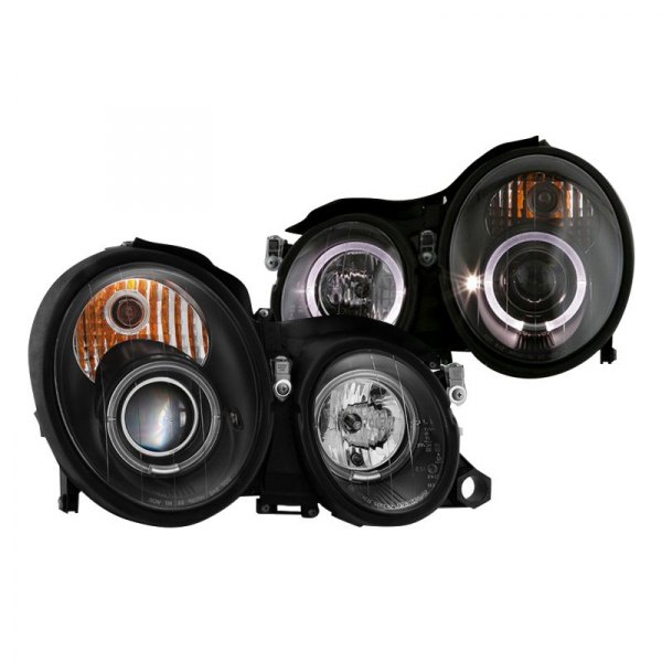 Spyder® - Black LED Halo Projector Headlights, Mercedes CLK Class