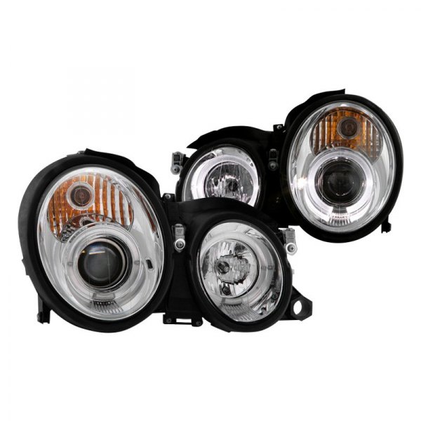 Spyder® - Chrome LED Halo Projector Headlights, Mercedes CLK Class
