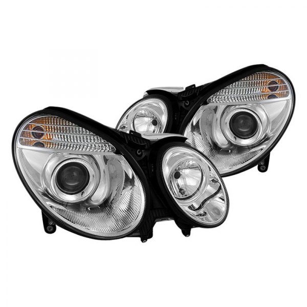 Spyder® - Chrome Projector Headlights, Mercedes E Class
