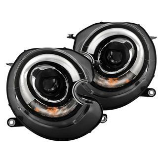Spyder® - Signature Series Driver and Passenger Side Black LED DRL Bar Projector Headlights