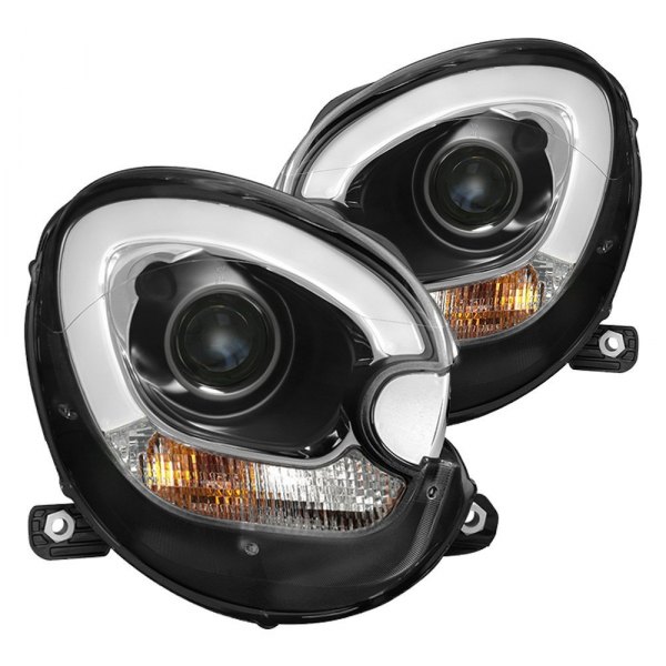 Spyder® - Black LED DRL Bar Projector Headlights, Mini Countryman