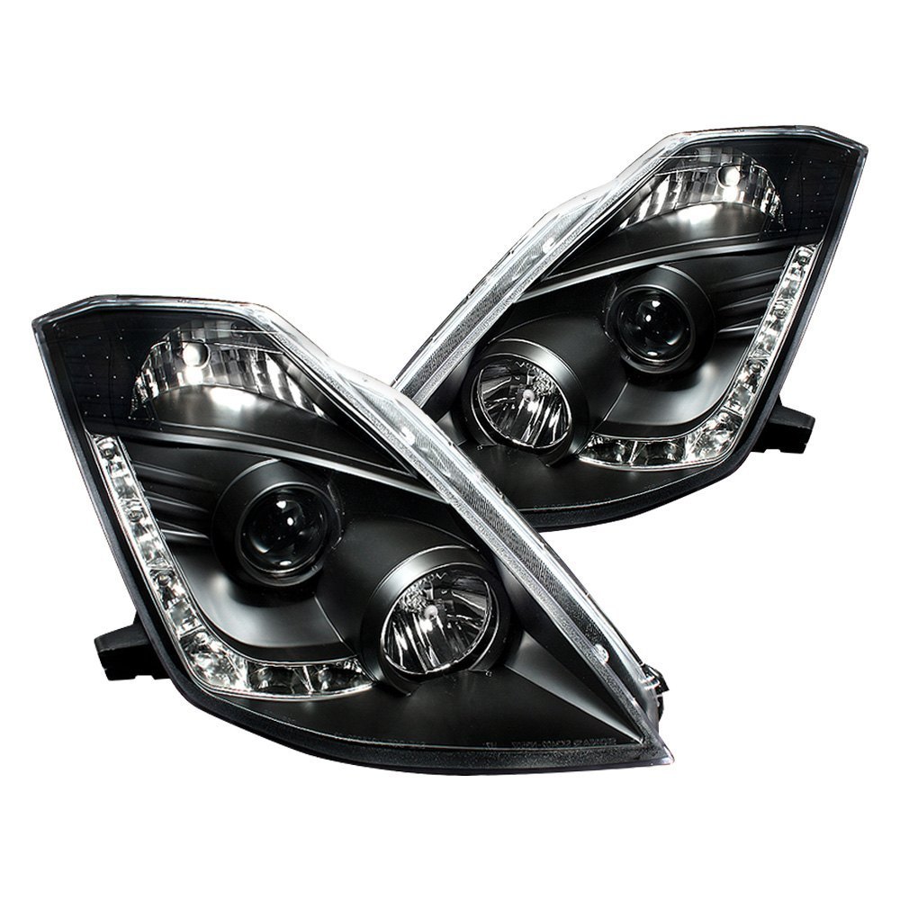 Spyder® PRO-YD-N350Z02-DRL-BK - Black Projector Headlights with