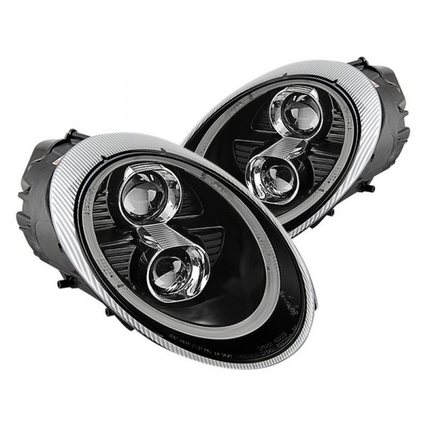 Spyder® - Black LED DRL Bar Projector Headlights, Porsche 911 Series