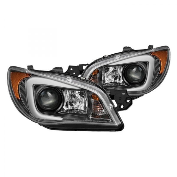 Spyder® - Black LED DRL Bar Projector Headlights, Subaru WRX