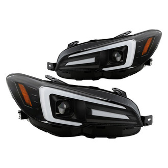 Spyder® - Apex Series Driver and Passenger Side Black Switchback Light Tube Projector LED Headlights
