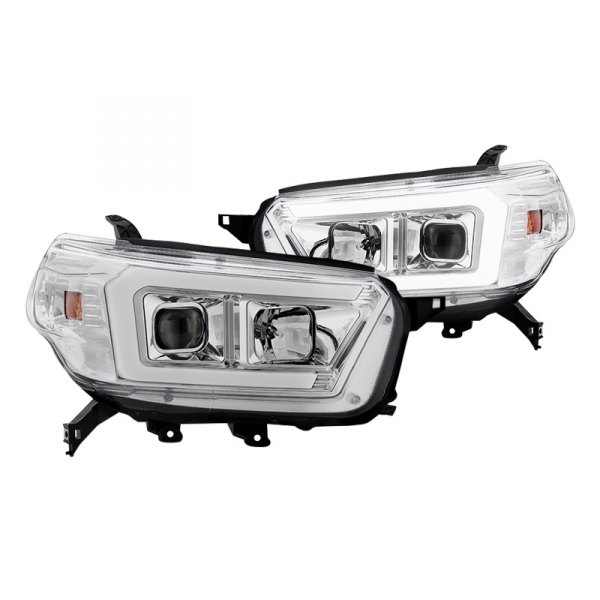 Spyder® - Chrome Light Tube Projector Headlights, Toyota 4Runner