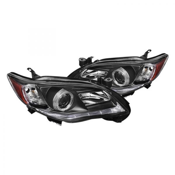 Spyder® - Black Projector Headlights with LED DRL, Toyota Corolla