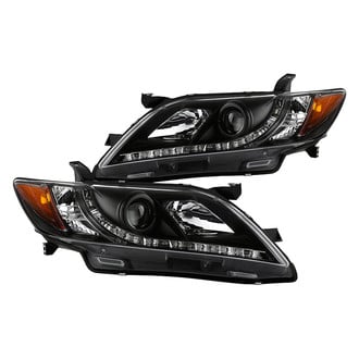 Spyder® - Signature Series Driver and Passenger Side Black Projector Headlights with LED DRL
