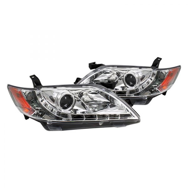 Spyder® - Chrome Projector Headlights with LED DRL, Toyota Camry