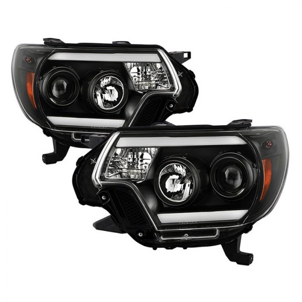 Spyder® - Black Light Tube Projector LED Headlights, Toyota Tacoma