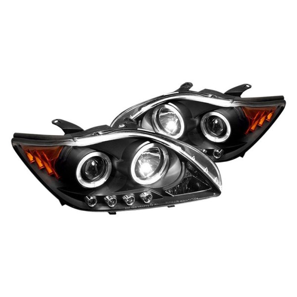 Spyder® - Black Halo Projector Headlights with Parking LEDs, Scion tC
