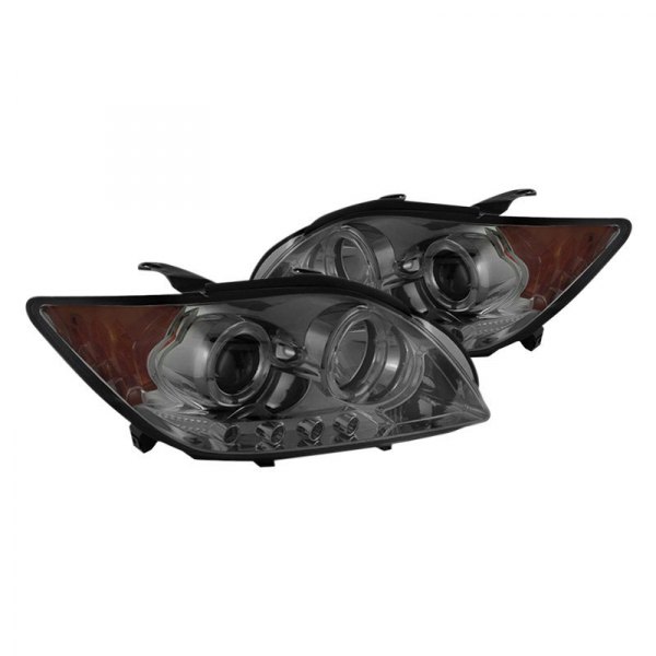 Spyder® - Chrome/Smoke Halo Projector Headlights with Parking LEDs, Scion tC
