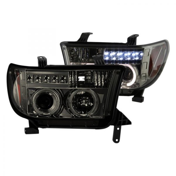 Spyder® - Chrome/Smoke Halo Projector Headlights with LED DRL