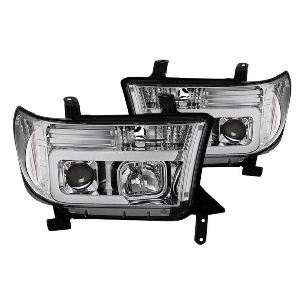 Spyder® - Chrome LED Light Tube Projector Headlights