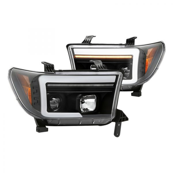 Spyder® - Black Light Tube Projector LED Headlights with Sequential Turn Signal