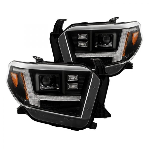 Spyder® - Black Sequential Light Tube Projector LED Headlights
