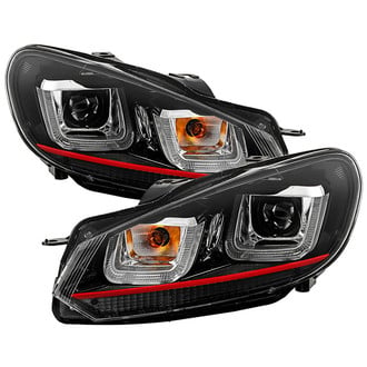 Spyder® - Signature Series Driver and Passenger Side Black LED Light Tube Dual Projector Headlights