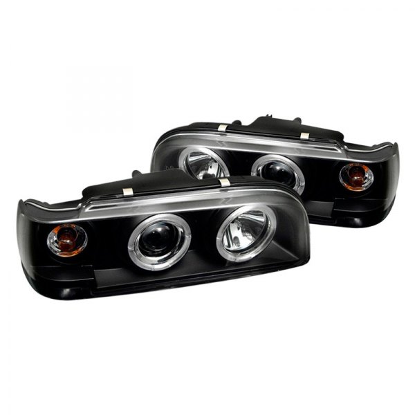 Spyder® - Black LED Halo Projector Headlights, Volvo 850