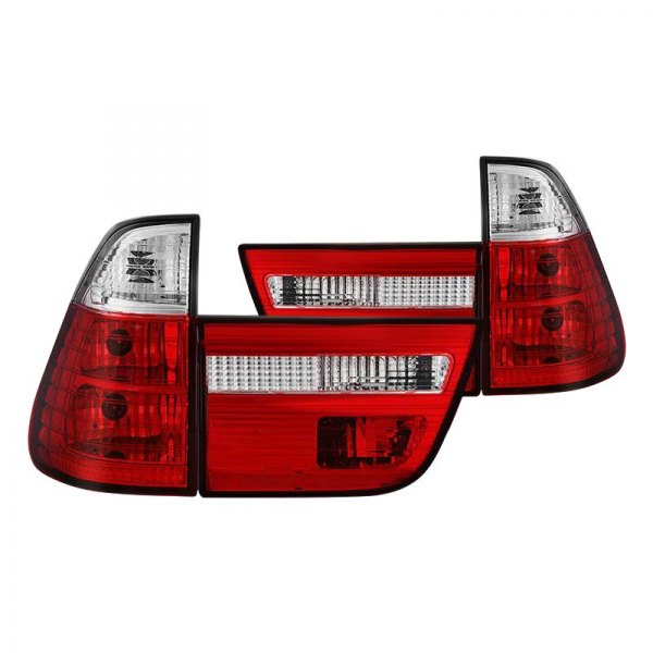 Spyder® - Chrome/Red Euro Tail Lights, BMW X5