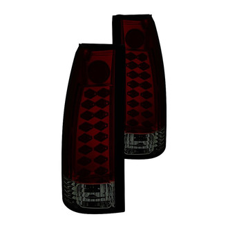 Spyder® - Driver and Passenger Side Chrome Red/Smoke LED Tail Lights