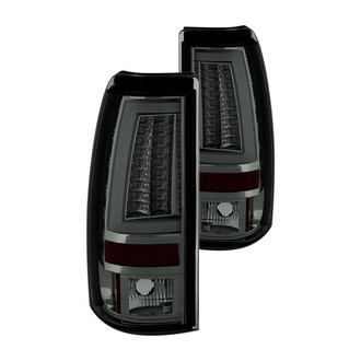 Spyder® - Driver and Passenger Side Chrome/Smoke Fiber Optic LED Tail Lights