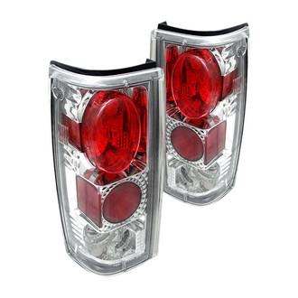 Spyder® ALT-YD-CS1082-C - Driver and Passenger Side Chrome/Red Euro Tail Lights