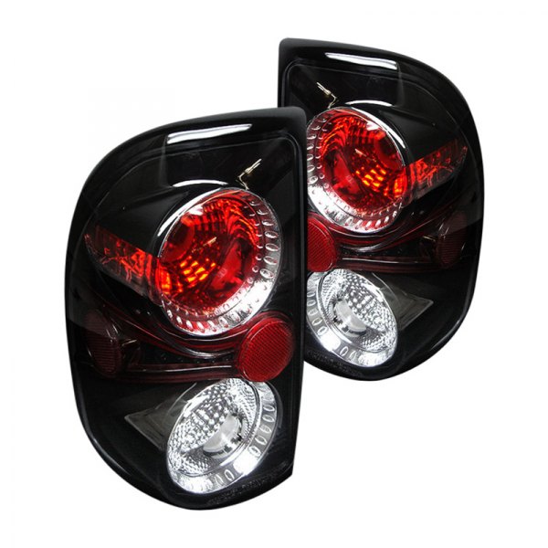 Spyder® - Black/Red Euro Tail Lights, Dodge Dakota