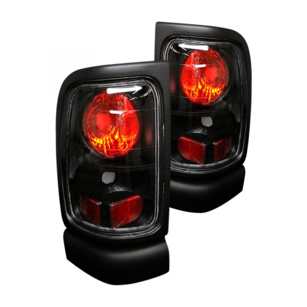 Spyder® - Black/Red Euro Tail Lights, Dodge Ram