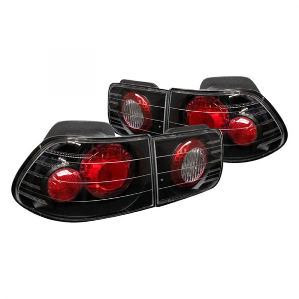Spyder® - Black/Red Euro Tail Lights, Honda Civic