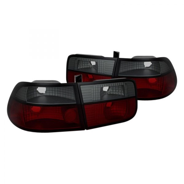 Spyder® - Chrome Red/Smoke Euro Tail Lights, Honda Civic