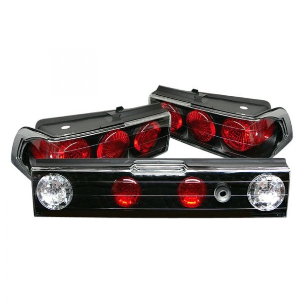 Spyder® - Black/Red Euro Tail Lights, Honda CR-X