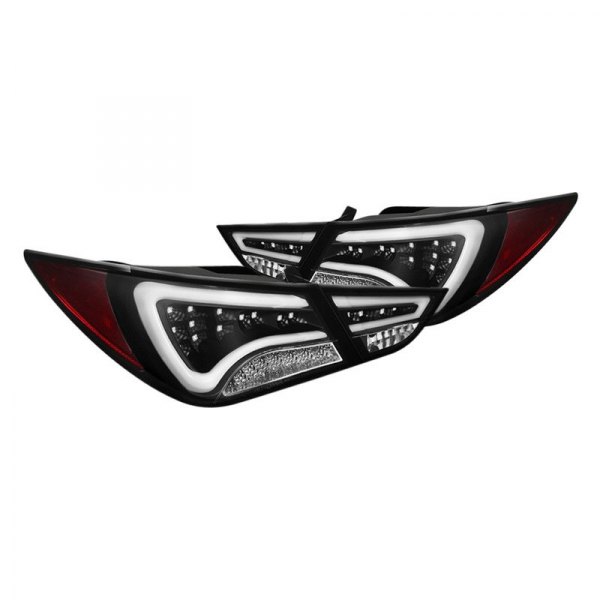 Spyder® - Black Fiber Optic LED Tail Lights, Hyundai Sonata