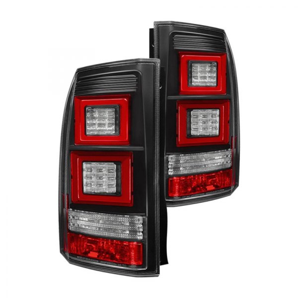 Spyder® - Black/Red Fiber Optic LED Tail Lights, Land Rover Discovery