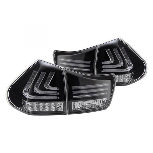 Spyder® - Black Fiber Optic LED Tail Lights, Lexus RX
