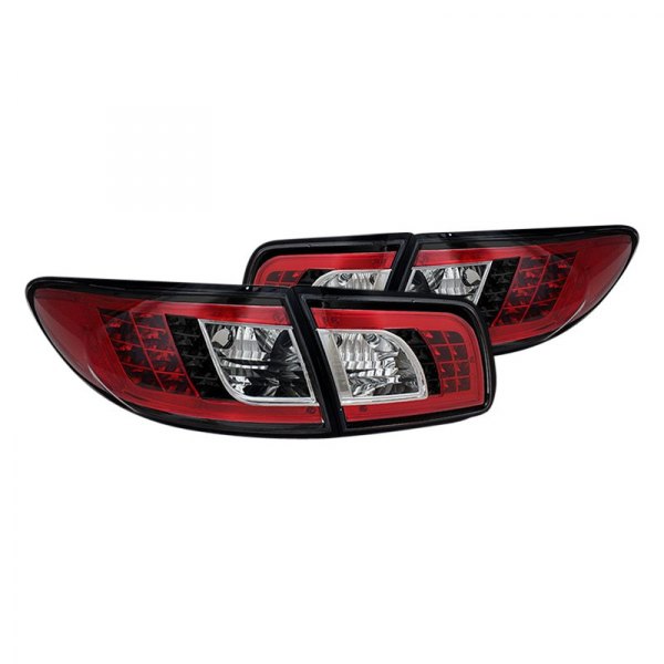 Spyder® - Black/Red LED Tail Lights, Mazda 6