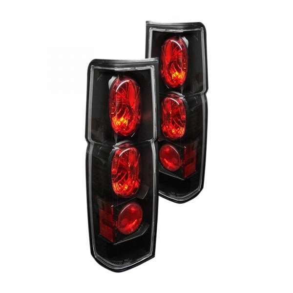 Spyder® - Black/Red Euro Tail Lights, Nissan Pick Up