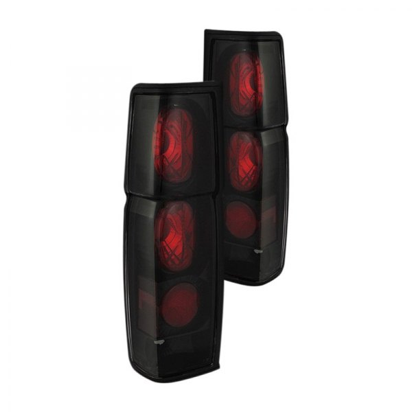 Spyder® - Black Red/Smoke Euro Tail Lights, Nissan Pick Up