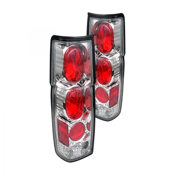 Spyder® - Chrome/Red Euro Tail Lights, Nissan Pick Up