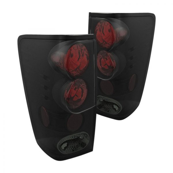 Spyder® - Black Red/Smoke Euro Tail Lights, Nissan Titan