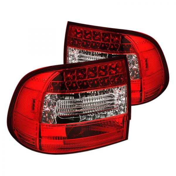 Spyder® Porsche Cayenne 2003 Chrome/Red LED Tail Lights