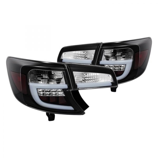 Spyder® - Black Fiber Optic LED Tail Lights, Toyota Camry