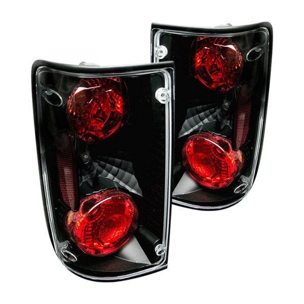 Spyder® - Black/Red Euro Tail Lights, Toyota Pick Up