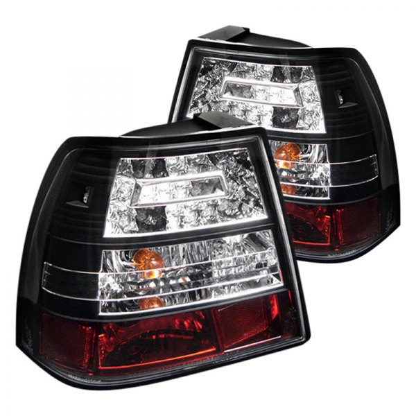 Spyder® - Black/Red LED Tail Lights, Volkswagen Jetta