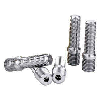 ST Suspensions® - AZX Series Silver Double-Threaded Lug Studs